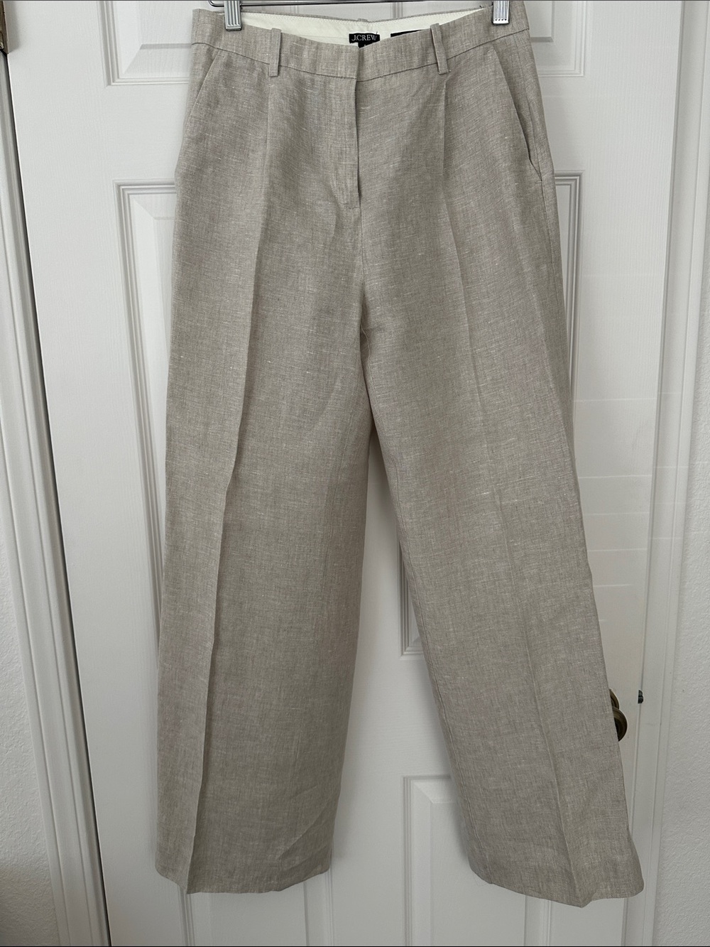 J. Crew Essential Wide Leg Pant in Linen